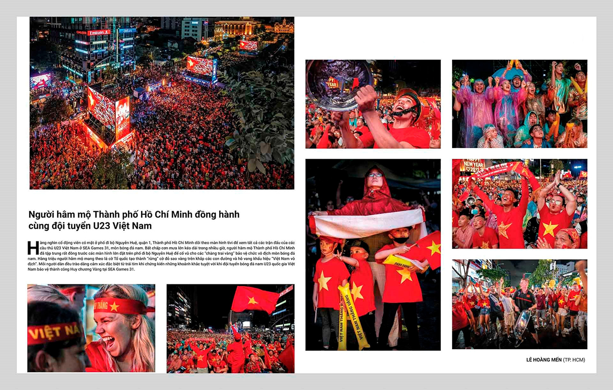 Bộ ảnh “Người hâm mộ TP HCM đồng hành cùng đội tuyển U23 Việt Nam”- Tác giả Lê Hoàng Mến