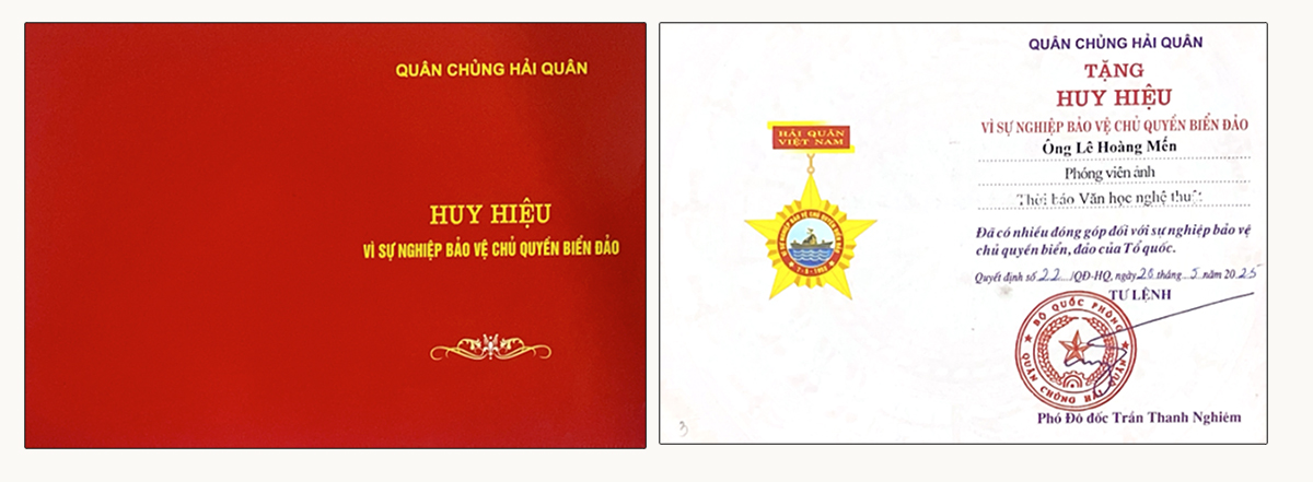 Huy Hiệu Vì sự nghiệp bảo vệ chủ quyền Biển - Đảo - Lê Hoàng Mến